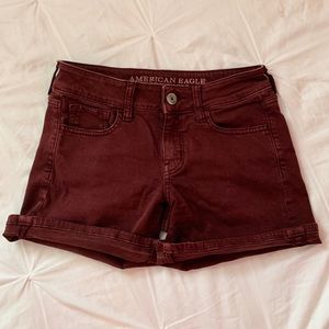 American Eagle Maroon Shorts